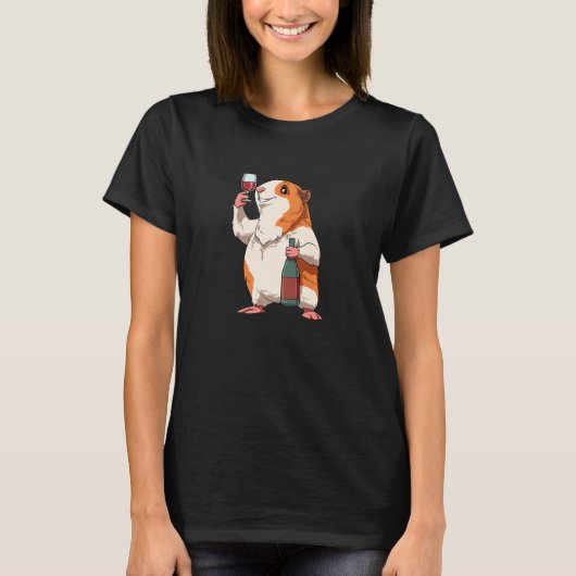 Guinea Pig With Wine for a Guinea Pig T-Shirt (Vorderseite)