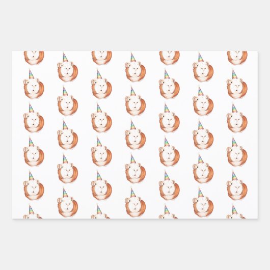 Guinea Pig Wrapping Paper Geschenkpapier Set (Vorderseite)