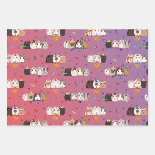Guinea Pig Wrapping Paper Geschenkpapier Set (Vorderseite 3)