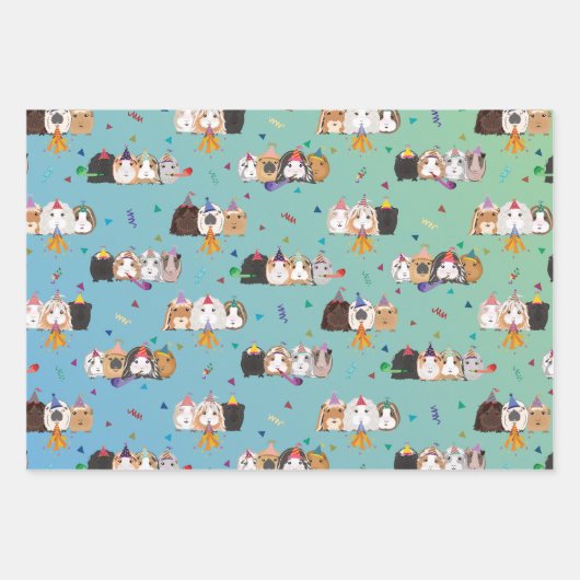 Guinea Pig Wrapping Paper Geschenkpapier Set (Vorderseite 2)