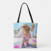 Guinea Pig Zipper In Pink With Style & Sass  Tasche (Rückseite)
