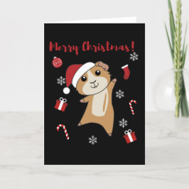 Guinea Pigs Christmas Winter Animals Feiertagskarte