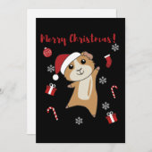 Guinea Pigs Christmas Winter Animals Feiertagskarte (Vorne/Hinten)