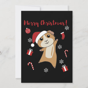 Guinea Pigs Christmas Winter Animals Feiertagskarte