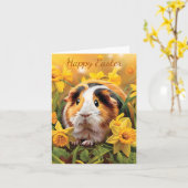 Guinea Pig's Daffodil Delight Oaster Karte (Gelbe Blume)