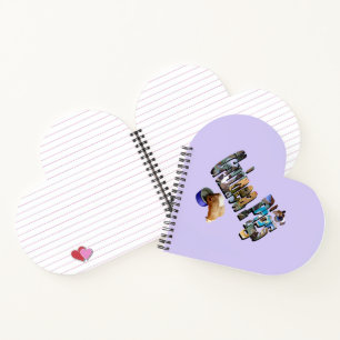 Guinea Pigs ist das Wort, das Herz-Notebook Notizblock