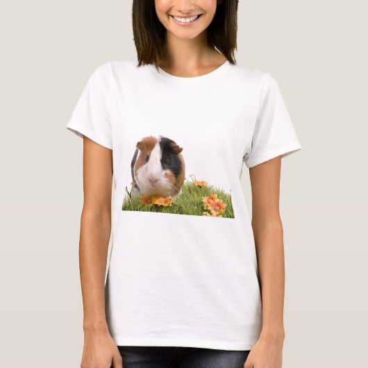 guinea pigs man hat lawn T-Shirt (Vorderseite)