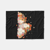 Guinea Pigs Tangled Up In Christmas Lights Guinea  Fleecedecke (Vorderseite (Horizontal))