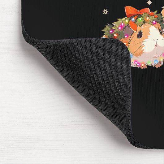 Guinea Pigs Tangled Up In Christmas Lights Guinea Mousepad (Ecke)