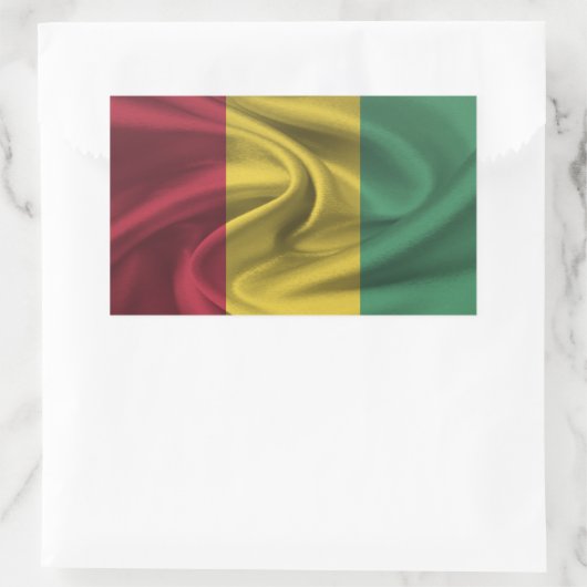 Guinea Rechteckiger Aufkleber (Tasche)