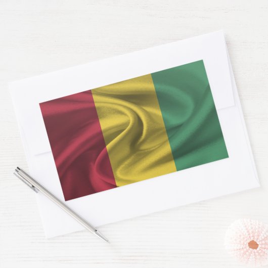 Guinea Rechteckiger Aufkleber (Umschlag)