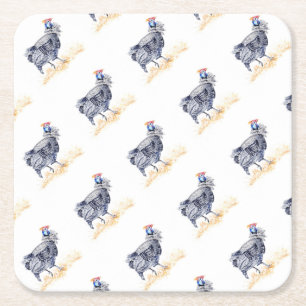 Guinea Rechteckiger Pappuntersetzer