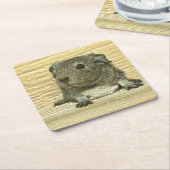 Guinea Rechteckiger Pappuntersetzer (angewinkelt)