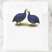 Guinea Royal Lila Pair Rechteckiger Aufkleber (Tasche)