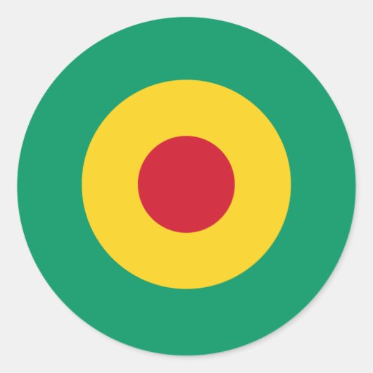 Guinea Runde Land Flaggen Symbol Armee Militär a Runder Aufkleber (Vorderseite)