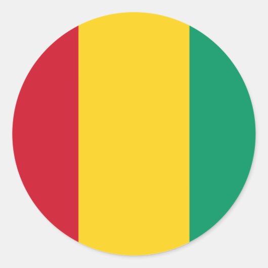 Guinea Runder Aufkleber (Vorderseite)