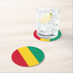 Guinea Runder Pappuntersetzer