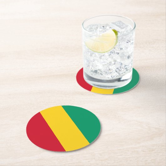 Guinea Runder Pappuntersetzer (Vor Ort)