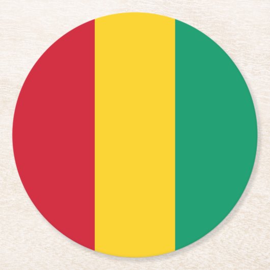 Guinea Runder Pappuntersetzer (Vorderseite)