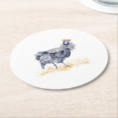 Guinea Runder Pappuntersetzer (Angewinkelt)