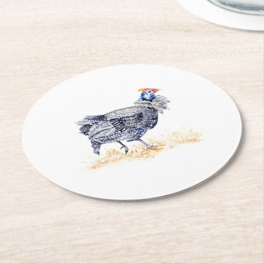 Guinea Runder Pappuntersetzer (Angewinkelt)