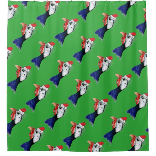 Guinea Santa Claus Duschvorhang (Vorderseite)