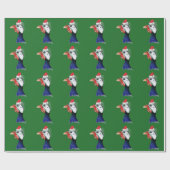 Guinea Santa Claus Geschenkpapier (Flach)