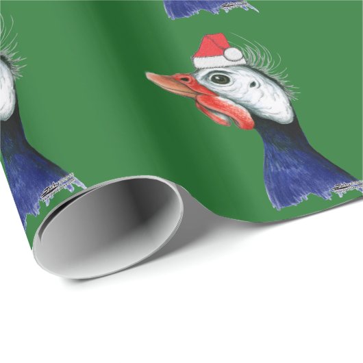 Guinea Santa Claus Geschenkpapier (Rolleneckpunkt)