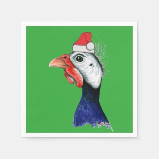 Guinea Santa Claus Serviette (Vorderseite)