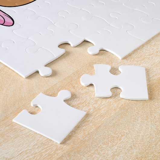 Guinea Schwein als Basketballspieler mit Basketbal Puzzle (Seite)