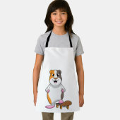 Guinea Schwein als Skater mit Skateboard Schürze (Insitu)