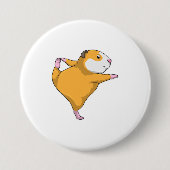 Guinea Schwein bei Yoga Button (Vorderseite)