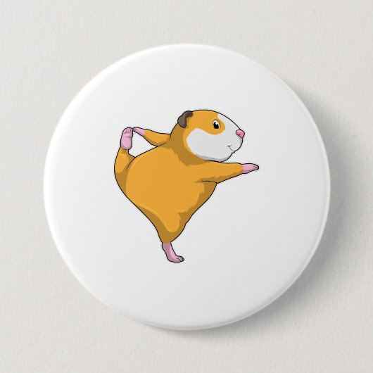Guinea Schwein bei Yoga Button (Vorderseite)