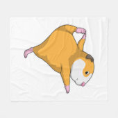 Guinea Schwein bei Yoga Fleecedecke (Vorderseite (Horizontal))
