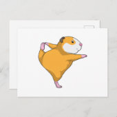 Guinea Schwein bei Yoga Postkarte (Vorne/Hinten)