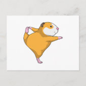 Guinea Schwein bei Yoga Postkarte (Vorderseite)