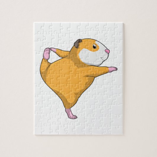 Guinea Schwein bei Yoga Puzzle (Vertikal)