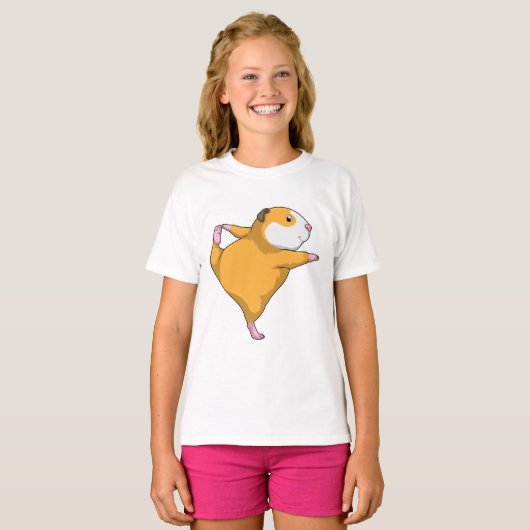 Guinea Schwein bei Yoga T-Shirt (Vorne ganz)