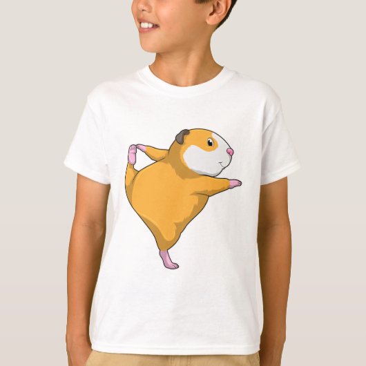 Guinea Schwein bei Yoga T-Shirt (Vorderseite)