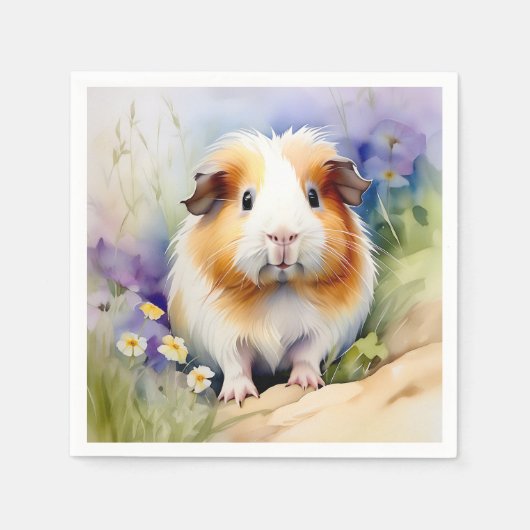 Guinea Schwein Delikatfarbenes Wasser Serviette (Vorderseite)