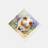 Guinea Schwein Delikatfarbenes Wasser Serviette (Ecke)