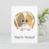 Guinea Schwein. Einladung (Stehend Vorderseite)