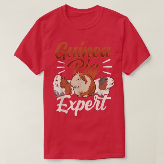 Guinea Schwein Experte Tier Lover Pet Niedlich T-Shirt (Design vorne)
