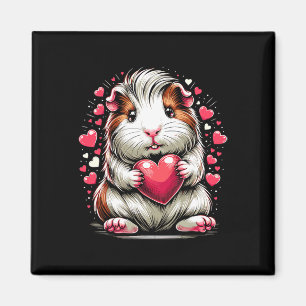 Guinea Schwein Herzschlag Valentinstag Niedliches  Magnet