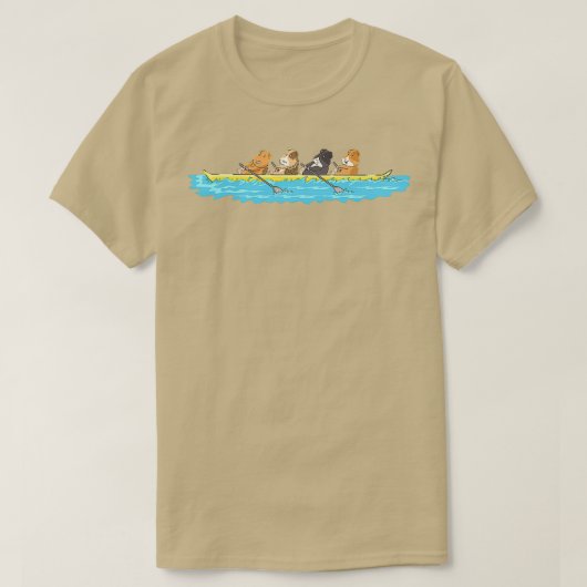 Guinea Schwein im Boot A T-Shirt (Design vorne)