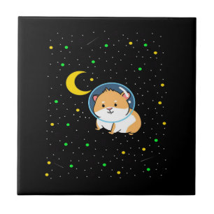 Guinea Schwein im Weltraum   Niedliche Astronomie  Fliese