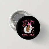 Guinea Schwein Nur ein Mädchen, das Guinea Liebe S Button (Vorne & Hinten)