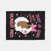 Guinea Schwein Nur ein Mädchen, das Guinea Liebe S Fleecedecke (Vorderseite (Horizontal))