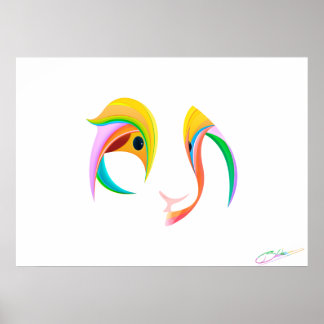 Guinea - Schwein oder zwei Vögel Poster