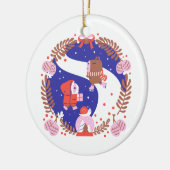 Guinea Schwein und Capybara Winterdorf Keramik Ornament (Links)